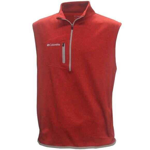 COLUMBIA Omni Wick Explorer Golf Vest Intense Red Size Large - Picture 1 of 9